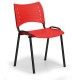Plastová židle SMART - černé nohy - Červená
