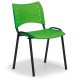 Plastová židle SMART - černé nohy - Zelená