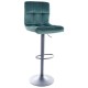 Barová židle Amo Velvet - Zelená / šedá