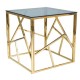 Konferenční stolek Escada čtvercový - Černá / zlatá