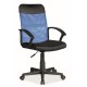 Kancelářská židle Polnaref - Černá / modrá