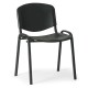 Plastová židle ISO - černé nohy - Černá