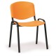 Plastová židle ISO - černé nohy - Oranžová
