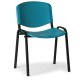 Plastová židle ISO - černé nohy - Zelená