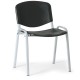 Plastová židle ISO - šedé nohy - Černá