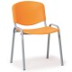 Plastová židle ISO - šedé nohy - Oranžová