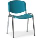 Plastová židle ISO - chromované nohy - Zelená