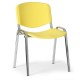 Plastová židle ISO - chromované nohy - Žlutá