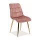 Jídelní židle Chic Velvet II - Růžová / zlatá