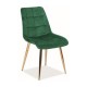 Jídelní židle Chic Velvet II - Tmavě zelená / zlatá