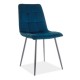 Jídelní židle Mila Velvet matná - Modrá