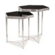 Konferenční stolek Milos - Černá / stříbrná