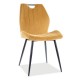 Jídelní židle Arco Velvet - Žlutá / černá