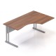 Rohový stůl Visio LUX 160 x 100 cm, pravý - Ořech 