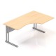 Rohový stůl Visio LUX 160 x 100 cm, pravý - Dub