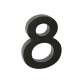 Domovní číslo "8", RN.100LV, broušené - Černá