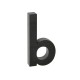 Domovní číslo "B", RN.100LV, broušené - Černá
