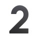 Domovní číslo "2", RN.75L - Černá