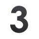 Domovní číslo "3", RN.75L - Černá