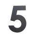 Domovní číslo "5", RN.75L - Černá