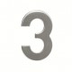 Domovní číslo "3", RN.95L - Nerez