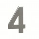 Domovní číslo "4", RN.95L - Nerez