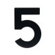 Domovní číslo "5", RN.95L - Černá