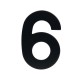 Domovní číslo "6", RN.95L - Černá