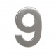 Domovní číslo "9", RN.95L - Nerez