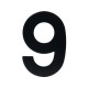 Domovní číslo "9", RN.95L - Černá
