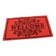 Textilní čisticí rohož Welcome Deco 33 x 58 x 0,3 cm - Červená
