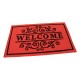 Textilní čisticí rohož Welcome Deco 45 x 75 x 0,3 cm - Červená