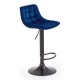 Barová židle Kinsley - Modrá / černá 