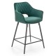 Barová židle Paxton - Zelená / černá