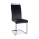 Jídelní židle Oceanus Velvet - Černá / stříbrná