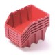 Sada 5 úložných boxů po 19,8 × 11,8 × 8,4 cm - Červená