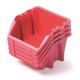 Sada 4 úložných boxů po 27,2 × 23,8 × 16 cm - Červená