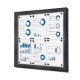 Interiérová uzamykatelná informační vitrína 6 x A4 - Antracit