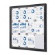 Interiérová uzamykatelná informační vitrína 12 x A4 - Antracit