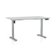 Výškově nastavitelný stůl OfficeTech B, 120 x 80 cm, šedá podnož - Světle šedá
