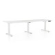 Výškově nastavitelný stůl OfficeTech Long, 240 x 80 cm, bílá podnož - Bílá