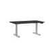 Výškově nastavitelný stůl OfficeTech D, 120 x 80 cm, šedá podnož - Černá