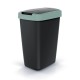 Odpadkový koš s barevným víkem, 12 l - Zelená / černá