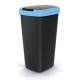 Odpadkový koš s barevným víkem, 25 l - Modrá / černá 