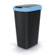 Odpadkový koš s barevným víkem, 45 l - Modrá / černá 