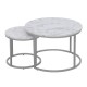Konferenční stolek Paola - Mramor / stříbrná