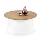 Konferenční stolek Azzura - Přírodní dřevo / bílá