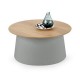 Konferenční stolek Azzura - Přírodní dřevo / šedá