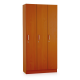Dřevěná šatní skříňka Visio - 3 oddíly, 90 x 42 x 190 cm - Třešeň