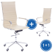 Kancelářská židle Prymus New 1 + 1 ZDARMA - Krémová